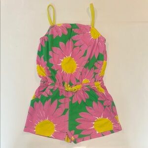 Mini Boden Retro Pop Floral Camisole Short Romper 5/6